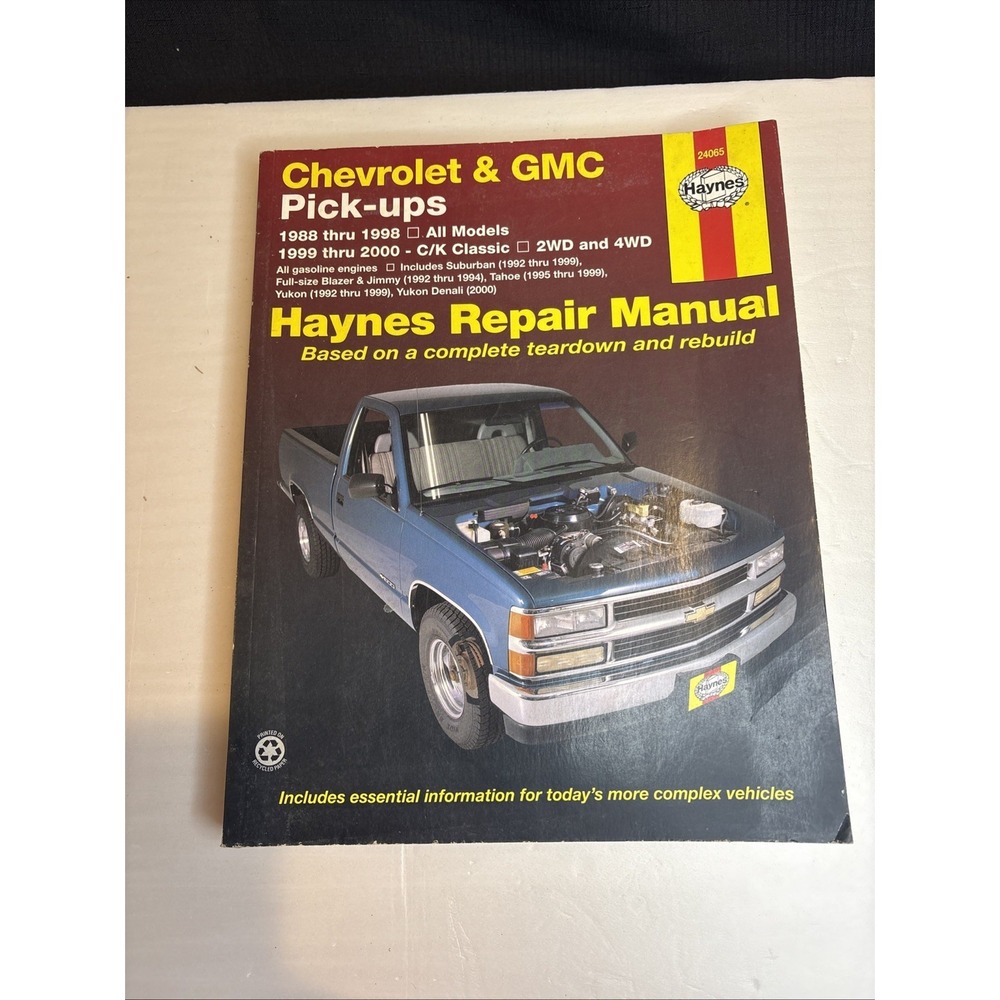 Haynes Repair Manual 1988-98 Chevy GMC Pick-up 99-00 C/K Classic 24065